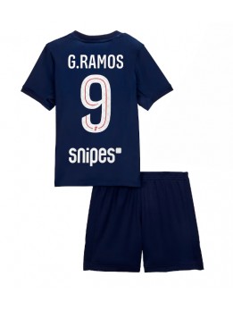 Paris Saint-Germain Goncalo Ramos #9 Replika Hemmakläder Barn 2025-26 Kortärmad (+ byxor)